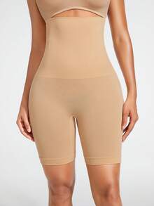 SHAPORA Shorts Moldeadores De Cintura Alta Unicolor - Albaricoque - Ver 5