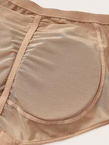SHAPORA High Waisted Mesh Shapewear Panty Without Thong - Apricot - View 4