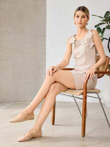 MOTF LADIES MESH FASHION FLAT SHOES - Gold - View 4