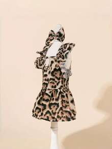 1pc Dog Princess Dress, Maltese Leopard Pattern Dress, Suitable For ...