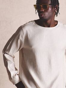 Musero Loose Fitted Striped Long Sleeve Linen Shirt Spring Summer Essentials Co-Ord Shirt Only - Multicolor - View 5