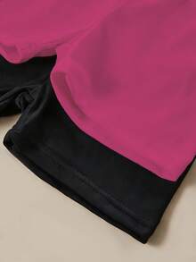 SHEIN Vintaside Kids 2pcs/Set Legging Lucu, Nyaman, dan Berwarna-warni untuk Anak Perempuan, Cocok untuk Pemakaian Sehari-hari Musim Semi/Panas, Olahraga dan Kasual, Set Celana Pendek Putih Sederhana dan Nyaman - MultiWarna - View 4