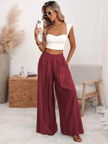 Women Pants - 波爾多 - 查看 3