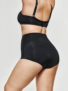 SHAPORA Women Seamless Plus Size High Waist Butt Lifter Tummy Control Shapewear, 1pc/Pack - Black - View 3