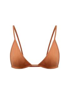Ocili Bra Mini Cup Tanpa Jahitan dengan Leher U Tanpa Punggung, Pakaian Dalam Wanita yang Nyaman - Khaki - View 8