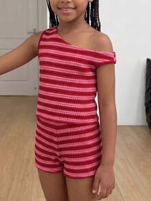 SHEIN 青少年女孩夏季套裝，度假穿搭，2件套日常穿著，島嶼度假穿搭，波希米亞風，波西米亞，花卉，度假，花卉 - 粉色 - 查看 2