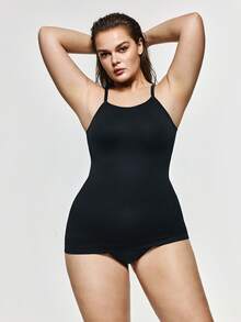 SHAPORA Top Moldeador De Cuerpo De Talla Grande Sin Costuras - Negro - Ver 6