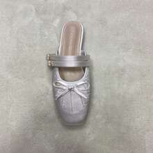 MOTF PREMIUM FASHIONABLE VINTAGE COMFORTABLE CASUAL BOW DECOR FLATS FOR CHRISTMAS SPRING SHOES - Chantilly - View 15