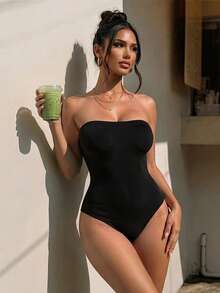 Sirith Body Sin Costuras Y En Forma De Bandeau De Faja - Negro - Ver 1