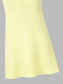 SHEIN Girls Back To School Slim Fit Comfortable Party Brown Floral Set Atmosphere-Enhancing Must-Have - Yellow - View 7