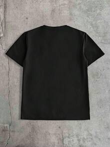 AXEPEAK 男士動物印花短袖圓領T恤與格紋短褲套裝 - 彩色 - 查看 6