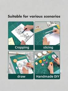 1PC A3 Multifunctional Carving Mat Made Of PVC Material  Cutting Board Art Carving Board Waterproof Cutting Mat With Clear Grid Lines And Angle Measurement Lines Suitable For DIY Handicrafts And Used Together With Carving Knives Back To - A - View 2