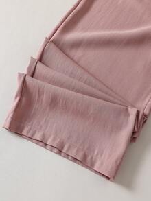 Teen Girl Casual Waist Drawstring Design Long Pants - Multicolor - View 8