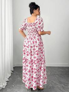 SHEIN Clasi 大尺碼夏季休閒碎花洋裝 - 彩色 - 查看 2