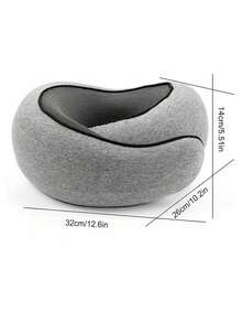 1 pieza Almohada de cuello para viaje 360 grados Almohada de cuello para viaje en avión Almohada de espuma con memoria para avión Suave portátil plegable para dormir en avión coche tren oficina hogar Apoyo para siesta - Multicolor - Ver 6