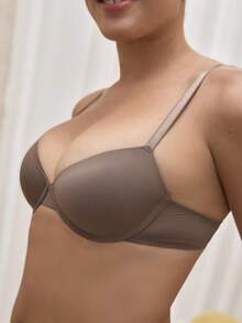 Bralution 3pcs Comfortable Women's Solid Color Underwire Bras - Multicolor - View 6