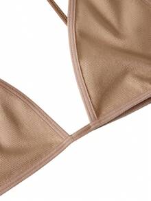 Ocili Bra Mini Cup Tanpa Jahitan dengan Leher U Tanpa Punggung, Pakaian Dalam Wanita yang Nyaman - Khaki - View 9