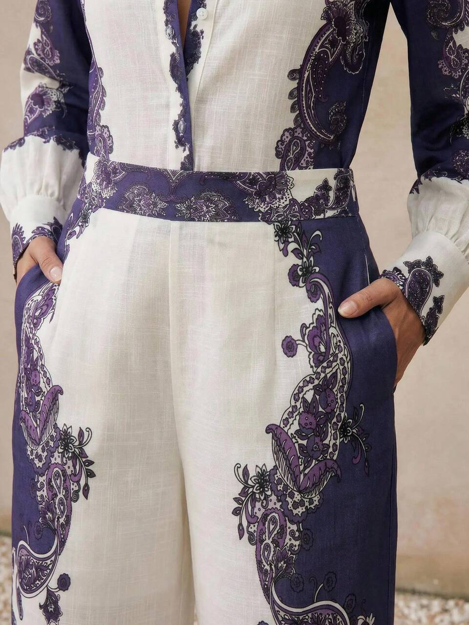 Fashionable Retro Vacation Style Printed High Waist Slimming Women's Long 2-Piece Set Spring Clothes Women Work Outfits For Women Summer Outfit For Women Summer Clothes