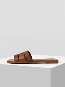 MOTF PREMIUM WOMEN'S COMFORTABLE MINIMALIST CASUAL FLAT SANDALS FOR CHRISTMAS SPRING SHOES - Mocha Brown - View 7