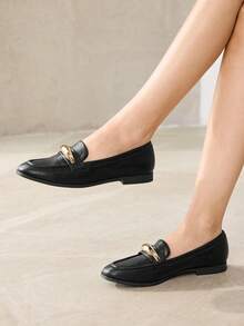 MOTF Zapatos planos versátiles y cómodos para mujer - Negro - Ver 4