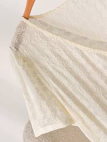 CosyJoli 大尺碼女款可愛夏季上衣，短袖襯衫，通勤休閒女裝，夏季大尺碼女裝 - 米色 - 查看 6
