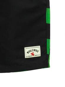 Manfinity KASUA Men's Checkered Print Drawstring Waist Beach Shorts - Green - View 7
