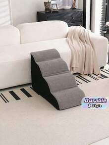 Pet Stairs, Dog Ladder Steps, Non-Slip Climb Stairs For Medium/Large/Small Dogs To Climb On Bed, Cat Bedside Climb Ladder - Grey - View 1
