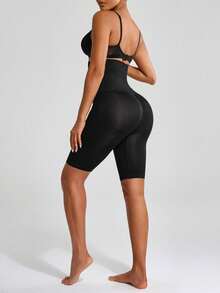 SHAPORA High Waist Tummy Control Body Shaper Shorts - Black - View 6
