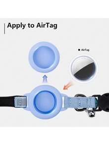 1個反光式易脫落貓項圈附AirTag收納袋，小貓項圈附鈴鐺與可拆卸AirTag套，輕量可調節寵物項圈適用於貓 (不含AirTag) - 彩色 - 查看 6