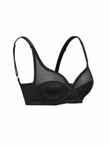 SHAPORA 1 pieza Sujetador con aros de color negro, diseño transparente - Negro - Ver 6