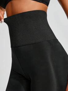 SHAPORA Của phụ nữ Màu thuần Cao eo Kiểm soát bụng Áo Shapewear - màu đen - Xem 3