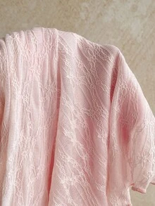 Soleia 女款夏季素色蕾絲不對稱下擺裙 - 粉色 - 查看 8
