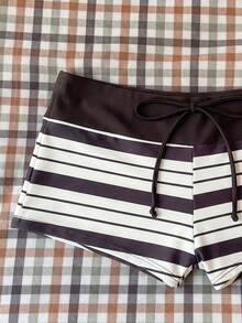 Elavelle Women's Spring/Summer Random Print High Waist Bow Bikini Bottoms - Multicolor - View 5