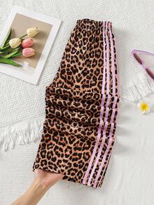 Girls' Vacation Casual All-Match Loose & Comfortable Wide Leg Pants, Textured Apricot Fabric, Spring/Summer New, Matching With Sister And Mom,Holiday,Summer,Travel - Brown - View 6