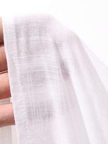 DAZY Blus Lengan Mengembang Warna Polos Kasual Musim Panas - Aprikot - View 6