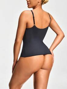 SHAPORA Top de ropa interior moldeadora con control de cintura y abdomen - Negro - Ver 2