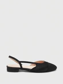 MOTF PREMIUM TWO TONE COMFORTABLE WOMEN FLAT LOAFERS, FOR NEW YEAR HOLIDAY, SPRING SHOES SPRING BREAK EASTER FOR CHRISTMAS - Satin Black - View 7