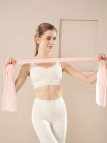 1 pieza Hoja de Tensión de Yoga para Principiantes en Casa Entrenamiento de Estiramiento Banda de Resistencia Fitness Corporal para Mujeres Banda Elástica de Danza Latina - Multicolor - Ver 2