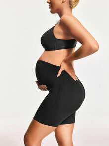 SHAPORA 2pcs Maternity Solid Color Elastic Comfortable High Waist Shapewear Bottom - Multicolor - View 6