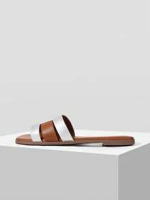MOTF PREMIUM WOMEN'S COMFORTABLE MINIMALIST CASUAL FLAT SANDALS FOR CHRISTMAS SPRING SHOES - Silver brown - View 7