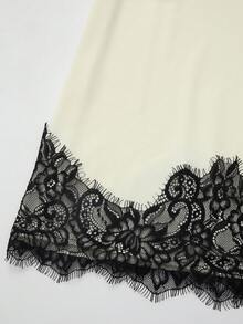 Rometta Damen-Strickkleid in großen Größen für den Sommer, neu, mit weitem Ausschnitt, asymmetrischen kurzen Ärmeln, geraffter Taille, figurschmeichelndem Design, elegant, modisch, sexy und sanft, mit weitem Oberteil, schmalem Saum und Spitzenbesatz, lang, geeignet für Alltag, Lässig, Dates und Treffen - Aprikosenfarben - Übersicht 10