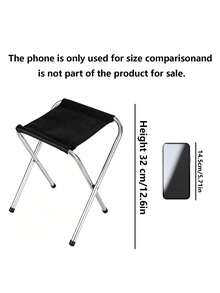 1 Pc Outdoor Table, Portable Foldable Dining Table/Folding Stool, Picnic Side Table, Stall Table, Metal Rectangular Table, Easy To Fold And Convenient To Carry - Folding Stool - View 3