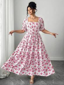 SHEIN Clasi 大尺碼夏季休閒碎花洋裝 - 彩色 - 查看 5