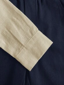 PrepCrw 小男孩學院風標誌刺繡立領長袖襯衫/長褲套裝 - 彩色 - 查看 7