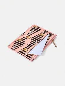 GARFIELD | SHEIN Sweet And Cool Powder Wallet, Striped Full-Printed Card Bag, Multi-Card Space. - Pink - View 6