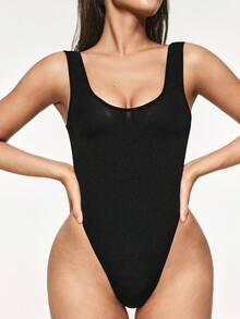 SHAPORA Women's Seamless Sexy Fashionable Jumpsuit, Suitable For All Seasons, Essential For Females - Black - View 6