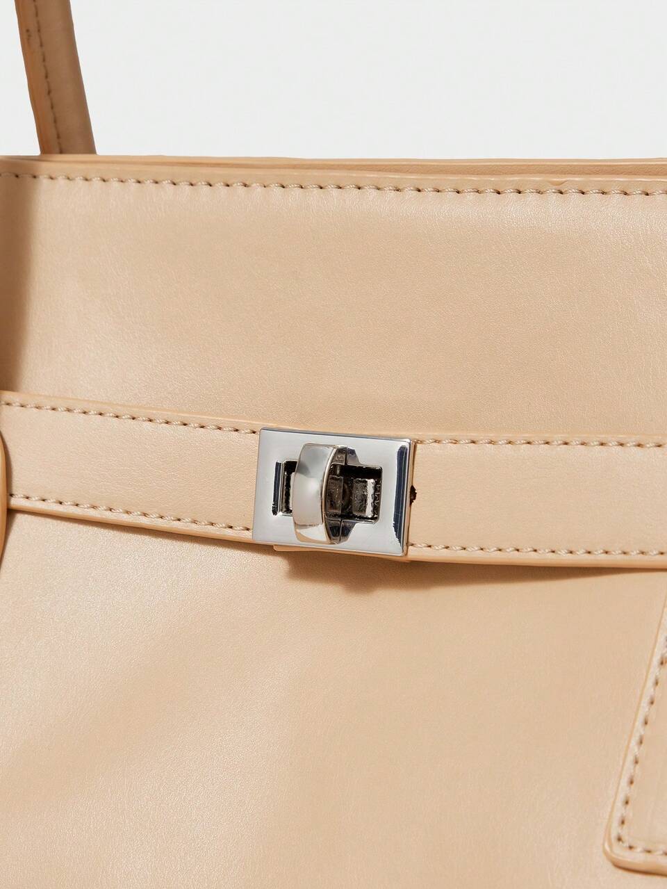 MOTF WOMEN'S FASHIONABLE AND SIMPLE KHAKI SUEDE TOTE BAG, EXQUISITE BUCKLE DECORATION, LARGE-CAPACITY SHOULDER BAG   FOR DAILY COMMUTING,  FOR WOMEN, MOTHERS, TEACHERS, WORK, SHOPPING.