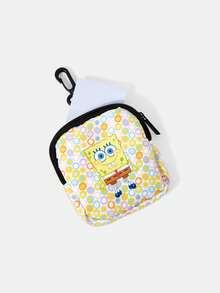 SpongeBob SquarePants | SHEIN 多功能零錢包，附鎖扣與拉鍊口袋，零錢收納整理袋，男女皆適用 - 波點 - 查看 9