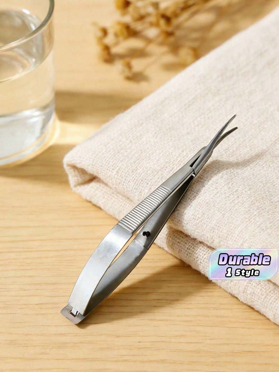 Cuticle Scissors, High-Quality Stainless Steel Russian-Style Cuticle Nippers, Ultra-Fine Curved Eyebrow Scissors, Professional Super-Sharp Precise Pointed Cuticle Trimmer, Non-Slip Ergonomic Design, Sharp And Thin Blades, Suitable For Cuticle Care,, - Silver - View 1