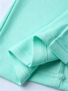 Franclia Plus Size Summer Casual Elegant Versatile Solid Color Short Sleeve T-Shirt Office Mint Green - Mint Green - View 6